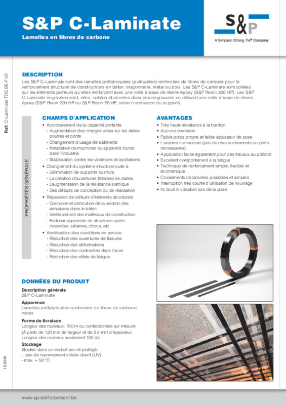 Fiche de données techniques S&P C-Laminate