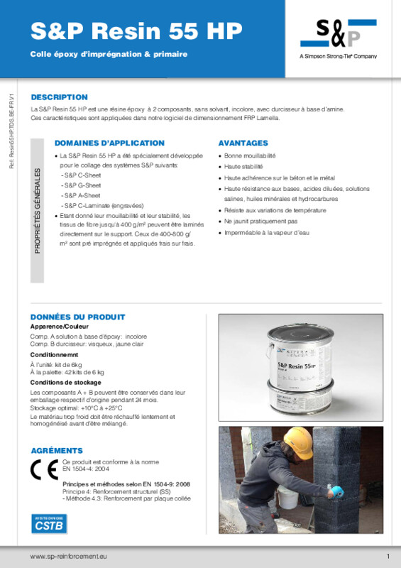 Fiche de Données Techniques S&P Resin 55 HP